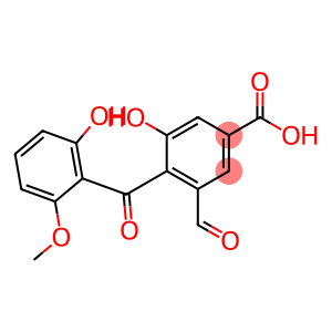 3-Formyl-5-hydroxy-4-(2-hydroxy-6-methoxybenzoyl)benzoic acid