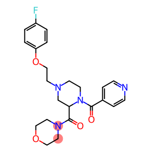 4-((4-[2-(4-FLUOROPHENOXY)ETHYL]-1-ISONICOTINOYLPIPERAZIN-2-YL)CARBONYL)MORPHOLINE