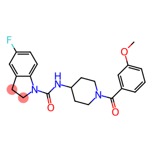 5-FLUORO-N-[1-(3-METHOXYBENZOYL)PIPERIDIN-4-YL]INDOLINE-1-CARBOXAMIDE