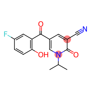 5-(5-FLUORO-2-HYDROXYBENZOYL)-1-ISOPROPYL-2-OXO-1,2-DIHYDROPYRIDINE-3-CARBONITRILE