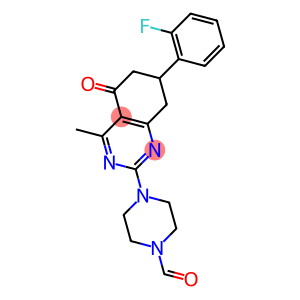4-[7-(2-FLUOROPHENYL)-4-METHYL-5-OXO-5,6,7,8-TETRAHYDROQUINAZOLIN-2-YL]PIPERAZINE-1-CARBALDEHYDE