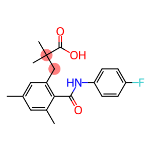 3-{2-[(4-fluoroanilino)carbonyl]-3,5-dimethylphenyl}-2,2-dimethylpropanoic acid