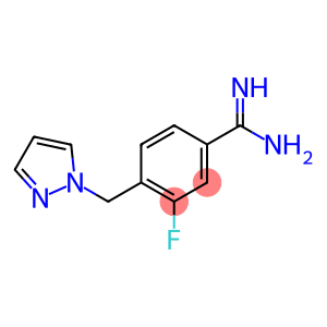 3-fluoro-4-(1H-pyrazol-1-ylmethyl)benzenecarboximidamide