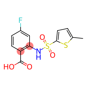 4-fluoro-2-[(5-methylthiophene-2-)sulfonamido]benzoic acid