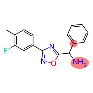 [3-(3-fluoro-4-methylphenyl)-1,2,4-oxadiazol-5-yl](phenyl)methanamine