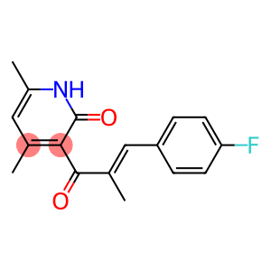 3-[3-(4-fluorophenyl)-2-methylacryloyl]-4,6-dimethyl-2(1H)-pyridinone