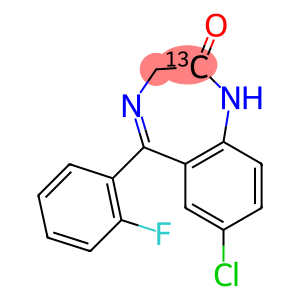 5-(2-FLUOROPHENYL)-1,3-DIHYDRO-7-CHLORO-2H-1,4-BENZODIAZEPIN-2-ONE-13C1