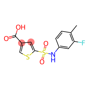 5-[(3-fluoro-4-methylphenyl)sulfamoyl]thiophene-3-carboxylic acid