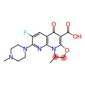 7-Fluoro-1,2-dihydro-1-methyl-8-(4-methyl-1-piperazinyl)-5-oxo-3-oxa-9,9b-diaza-5H-benz[e]indene-4-carboxylic acid