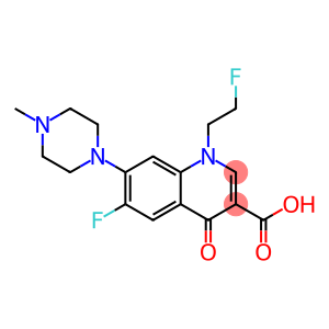 6-Fluoro-1-(2-fluoroethyl)-1,4-dihydro-4-oxo-7-(4-methyl-1-piperazinyl)quinoline-3-carboxylic acid