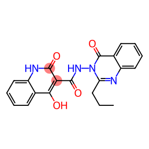 4-hydroxy-2-oxo-N-(4-oxo-2-propylquinazolin-3(4H)-yl)-1,2-dihydroquinoline-3-carboxamide