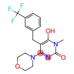6-HYDROXY-1-METHYL-4-MORPHOLIN-4-YL-5-[3-(TRIFLUOROMETHYL)BENZYL]PYRIMIDIN-2(1H)-ONE