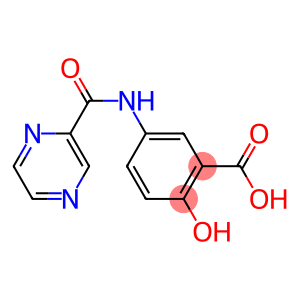 2-hydroxy-5-[(pyrazin-2-ylcarbonyl)amino]benzoic acid