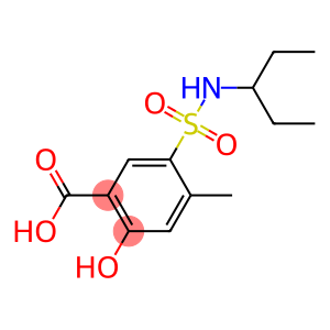 2-hydroxy-4-methyl-5-(pentan-3-ylsulfamoyl)benzoic acid