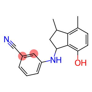 3-[(7-hydroxy-3,4-dimethyl-2,3-dihydro-1H-inden-1-yl)amino]benzonitrile