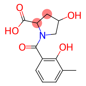 4-hydroxy-1-(2-hydroxy-3-methylbenzoyl)pyrrolidine-2-carboxylic acid