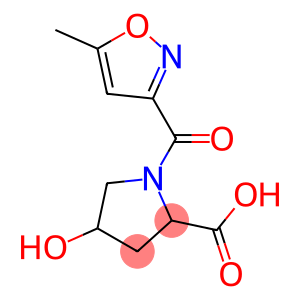 4-hydroxy-1-[(5-methyl-1,2-oxazol-3-yl)carbonyl]pyrrolidine-2-carboxylic acid