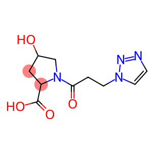 4-hydroxy-1-[3-(1H-1,2,3-triazol-1-yl)propanoyl]pyrrolidine-2-carboxylic acid