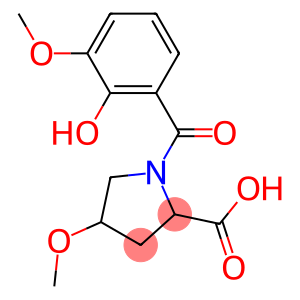 1-(2-hydroxy-3-methoxybenzoyl)-4-methoxypyrrolidine-2-carboxylic acid