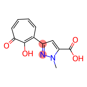 3-(2-hydroxy-3-oxo-1,4,6-cycloheptatrien-1-yl)-1-methyl-1H-pyrazole-5-carboxylic acid