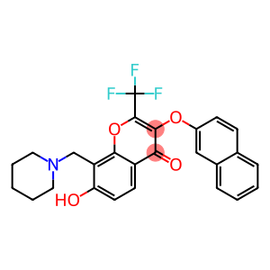 7-hydroxy-3-(2-naphthyloxy)-8-(1-piperidinylmethyl)-2-(trifluoromethyl)-4H-chromen-4-one