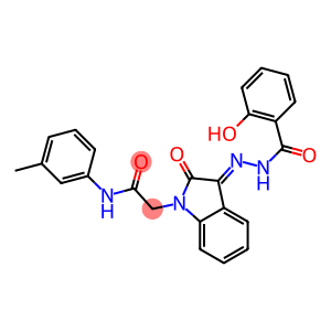 2-{3-[(2-hydroxybenzoyl)hydrazono]-2-oxo-2,3-dihydro-1H-indol-1-yl}-N-(3-methylphenyl)acetamide