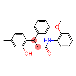 3-(2-hydroxy-4-methylphenyl)-N-(2-methoxyphenyl)-3-phenylpropanamide