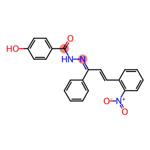 4-hydroxy-N'-(3-{2-nitrophenyl}-1-phenyl-2-propenylidene)benzohydrazide