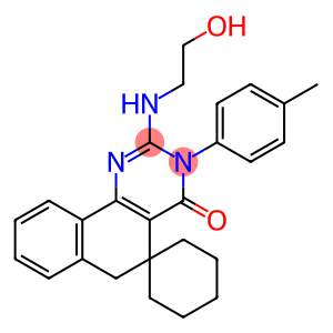2-[(2-hydroxyethyl)amino]-3-(4-methylphenyl)-5,6-dihydro-4(3H)-oxospiro(benzo[h]quinazoline-5,1'-cyclohexane)