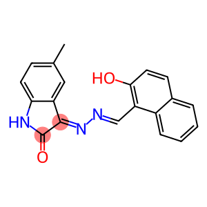 3-{2-[(2-hydroxy-1-naphthyl)methylidene]hydrazono}-5-methylindolin-2-one