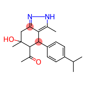 1-[6-HYDROXY-4-(4-ISOPROPYLPHENYL)-3,6-DIMETHYL-4,5,6,7-TETRAHYDRO-2H-INDAZOL-5-YL]ETHANONE