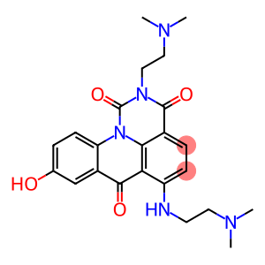 9-hydroxy-2-(2-(dimethylamino)ethyl)-6-((2-(dimethylamino)ethyl)amino)-2,3-dihydro-1H,7H-pyrimido(5,6,1-de)acridine-1,3,7-trione