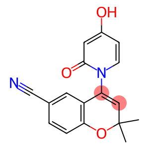 4-[(4-Hydroxy-1,2-dihydro-2-oxopyridin)-1-yl]-2,2-dimethyl-2H-1-benzopyran-6-carbonitrile