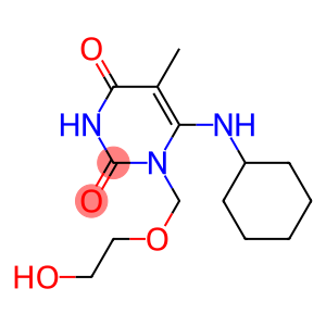 1-(2-Hydroxyethoxymethyl)-6-cyclohexylaminothymine
