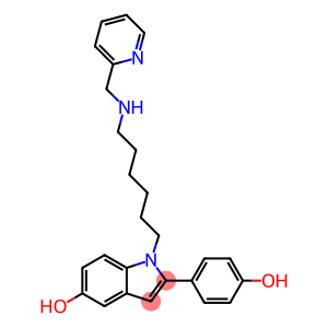 2-(4-Hydroxyphenyl)-1-[6-[(2-pyridinylmethyl)amino]hexyl]-1H-indol-5-ol