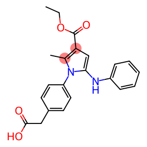 1-[4-(Hydroxycarbonylmethyl)phenyl]-2-methyl-5-(phenylamino)-1H-pyrrole-3-carboxylic acid ethyl ester