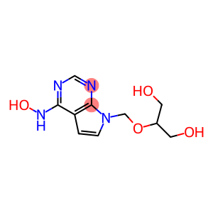 4-Hydroxyamino-7-(2-hydroxy-1-hydroxymethylethoxymethyl)-7H-pyrrolo[2,3-d]pyrimidine