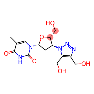 3'-(5-(Hydroxymethyl)-4-(hydroxymethyl)-1H-1,2,3-triazol-1-yl)-3'-deoxythymidine