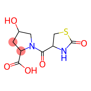 4-hydroxy-1-[(2-oxo-1,3-thiazolidin-4-yl)carbonyl]pyrrolidine-2-carboxylic acid
