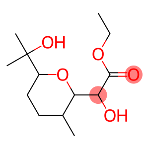 Hydroxy[[tetrahydro-6-(1-hydroxy-1-methylethyl)-3-methyl-2H-pyran]-2-yl]acetic acid ethyl ester