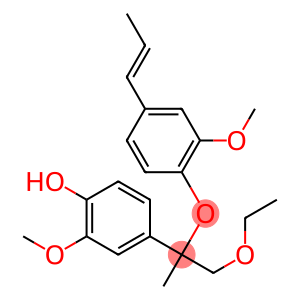 2-(4-Hydroxy-3-methoxyphenyl)-1-ethoxy-2-methyl-2-[4-[(E)-1-propenyl]-2-methoxyphenoxy]ethane