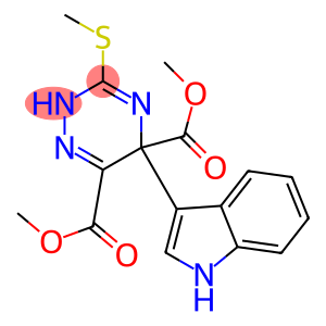 5-(1H-Indol-3-yl)-3-(methylthio)-5-(methoxycarbonyl)-6-(methoxycarbonyl)-2,5-dihydro-1,2,4-triazine