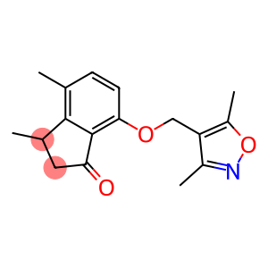 1H-Inden-1-one,  7-[(3,5-dimethyl-4-isoxazolyl)methoxy]-2,3-dihydro-3,4-dimethyl-