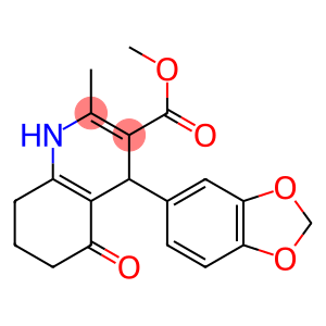 1,4,5,6,7,8-Hexahydro-2-methyl-4-(1,3-benzodioxol-5-yl)-5-oxoquinoline-3-carboxylic acid methyl ester