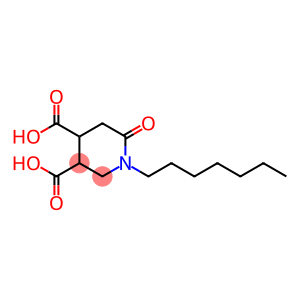 1-Heptyl-6-oxo-3,4-piperidinedicarboxylic acid