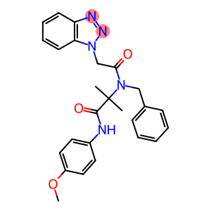 2-[[2-(1H-1,2,3-BENZOTRIAZOL-1-YL)ACETYL](BENZYL)AMINO]-N-(4-METHOXYPHENYL)-2-METHYLPROPANAMIDE