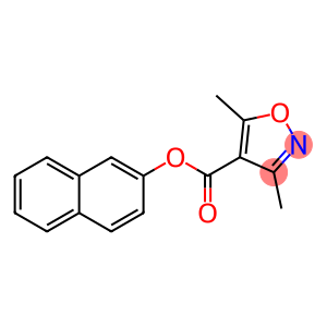 4-Isoxazolecarboxylic  acid,  3,5-dimethyl-,  2-naphthalenyl  ester