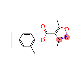 4-Isoxazolecarboxylic  acid,  3,5-dimethyl-,  4-(1,1-dimethylethyl)-2-methylphenyl  ester