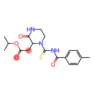 isopropyl 2-(1-{[(4-methylbenzoyl)amino]carbothioyl}-3-oxo-2-piperazinyl)acetate