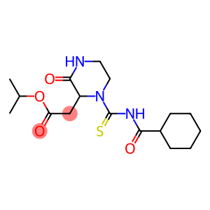 isopropyl 2-(1-{[(cyclohexylcarbonyl)amino]carbothioyl}-3-oxo-2-piperazinyl)acetate